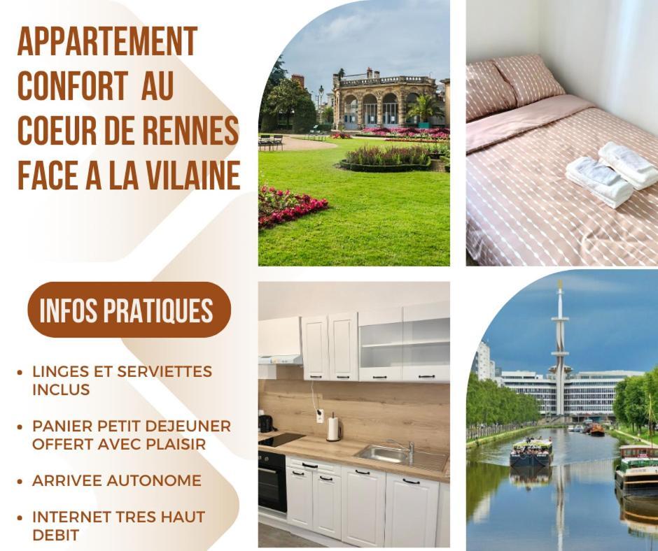 Charmant Cocon Au Coeur De Rennes Calme Et Lumineux Ngoại thất bức ảnh